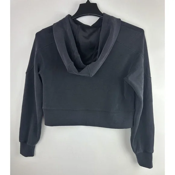 Lululemon Get Centred Crop Hoodie Black Size 4 Athletic Athleisure Vented Pocket - Picture 11 of 16
